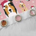 thumbnail image 4 of Feelyou Pink Cartoon Dog Black Out Curtains for Teen, Cute Christmas Animal Curtains Pack of 2 (42x63 Each), Santa Claus Hat Bedroom Curtains, Blackout Curtains Home Decor, 4 of 6