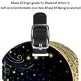 thumbnail image 4 of Square 2Pack PU Leather Golden Moon Cruise Luggage Tag with Privacy Cover and Name ID Tag for Travel Handbags Backpacks Luggage Tags, 4 of 6