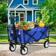 Folding Wagon Cart Collapsible Foldable Wagon Outdoor Utility Wagon
