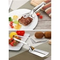 thumbnail image 6 of Stainless Steel Grill Clamp, Anti-Scald Extended Handle Spatula Tong, Heavy Duty Food-Grade 304 Steel, Dishwasher Safe for Grilling, Frying, Camping & Kitchen, 6 of 9