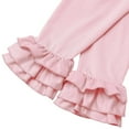 thumbnail image 6 of ZVAVZ Toddler Girls Ruffle Leggings Floral Trim Elastic Waist Long Pants Little Kids Casual Stretchy Dance Yoga Leggings Pink,9 Years, 6 of 7