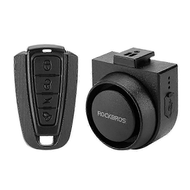 ROCKBROS Wireless Bike Alarm with Remote Control - Anti-Theft Electric Bell & Safety Warning Horn for Bicycles