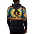 thumbnail image 2 of X RAY JEANS Mens Aztec Hooded Sweater, Blue, 2XL, 2 of 6