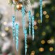 thumbnail image 5 of Adornos navideños colgantes con forma de carámbano | Paquete de 12 adornos colgantes de hilo para decoración de fiestas navideñas | Set de decoración para ventanas y techos de interiores, 5 of 6