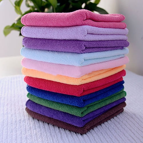 10 X Microfibre Cleaning Cloth Towel Car Valeting Polishing Duster Kitchen WashH 