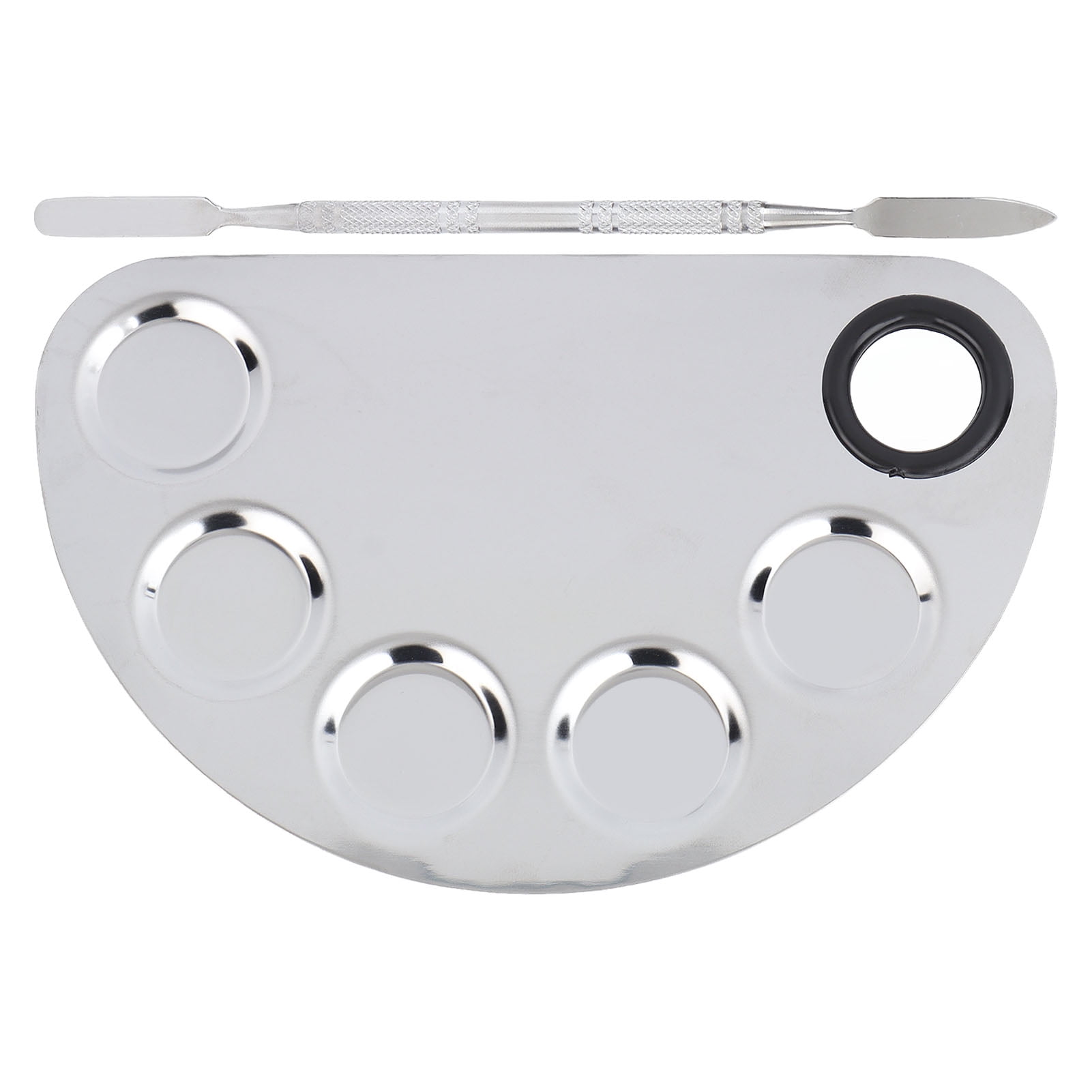 Upgrad Stainless Steel Metal Foundation Palette Makeup Mixing Palette with Spatula Artist Tool