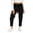 Black, variant on Plus Size Womens Cotton Pants Joggers Leisure Sports Workout Solid Color Elastic Waist Sports Casual Pants with Side Pockets Size L-5XL