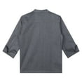 thumbnail image 4 of Nyeemya Chef Jacket Short Sleeve/Long Sleeve Chef Coat Hotel Kitchen Restaurant Work Uniform Shirt Gray Long Sleeve 4XL, 4 of 7