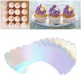 thumbnail image 3 of 24pcs Iridescent Rainbow Cupcake Wrappers Liners Muffins Holder for Baby Shower Birthday Party Decoration, 3 of 6