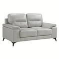 thumbnail image 4 of Lexicon Mischa Leather 2-Piece Upholstered Sofa Set in Silver Gray, 4 of 10