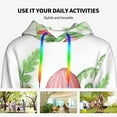 thumbnail image 4 of Uemuo Amanita Fly Agaric Pattern Women's Hoodie with Eye-catching Drawstrings- Casual Pullover Hoodie with Kangaroo Pocket, Stylish Hooded Sweatshirt-X-Large, 4 of 7