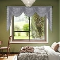 thumbnail image 3 of Xuyuan Lace & Beaded Valance with Waterfall Design - Vintage Floral Swag Sheer Curtain for Over-Sink Kitchen, Living Room, Bedroom, Bathroom, Cafe Decor, 3 of 7