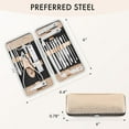 thumbnail image 2 of Manicure Set - TIFOR 19 in 1 Stainless Steel Manicure Set, Professional Beauty Set, Nail Care Set Leather Case, Great Gift For Men And Women, 2 of 5
