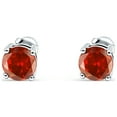 thumbnail image 3 of 4mm Solitaire Screw Back Stud Earring Round Simulated CZ Solid 925 Sterling Silver, 3 of 5
