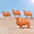thumbnail image 3 of Dserhfy Camel Figurine Exquisite Realistic Plastic Micro Landscape Decor Animal Statue for Backyard, 3 of 8