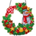 thumbnail image 1 of 5D Diamond Christmas Wreath Kit Christmas Diamond Wreath Art Encantador muñeco de nieve Navidad Diamond Painting Wreath para el hogar Decoración de la pared Regalo JFHHH pequeña, 1 of 5