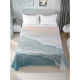 thumbnail image 4 of Beach Coastal Flat Sheets Only Full Size, Soft Breathable Bed Top Sheets for Mattress, Blue Nautical Summer Ocean Seaside Luxury Bedding Flat Sheets for Home Hotel Bedroom Bed Protection, 4 of 9