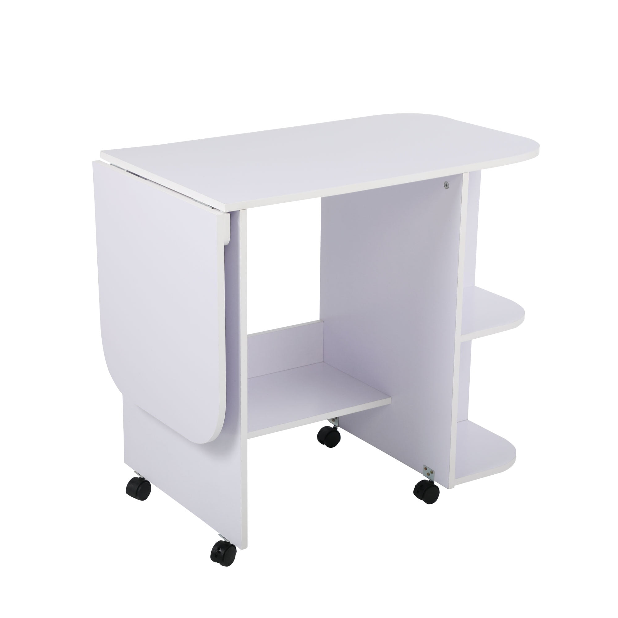 Best Choice Products Large Portable Multipurpose Folding Sewing Table w/  Magnetic Doors, Craft Storage - White 