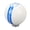 White/Blue, variant on BIMZUC 5 Speed Shift Knob Round Ball Manual Shifter with 3 Adapters for Mustang 1967-2018 White Black Accent 3.54 inches / 9 cm