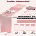 thumbnail image 6 of Rose Gold Sequin Table Runner, 12"x108" Table Cover Rectangle Table Runners Cloth for Wedding Engagement Birthday Holiday Party Table Decorations, 2 Pack, 6 of 8