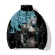 thumbnail image 3 of Chaquetas casuales y versátiles para hombre Parkas con estampado de orcos personalizadas Ropa de algodón de moda para hombre Abrigos de invierno para hombre Abrigo tipo parka para hombre, 3 of 4
