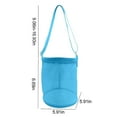 thumbnail image 3 of SDJMa Mesh Beach Bucket Bag for Kids Waterproof Sandproof Sea Shell Collecting Bag Beach Toys Storage Bag Cylindrical Bags with Adjustable Carrying Straps And Zipper for Girls Boys, 3 of 9