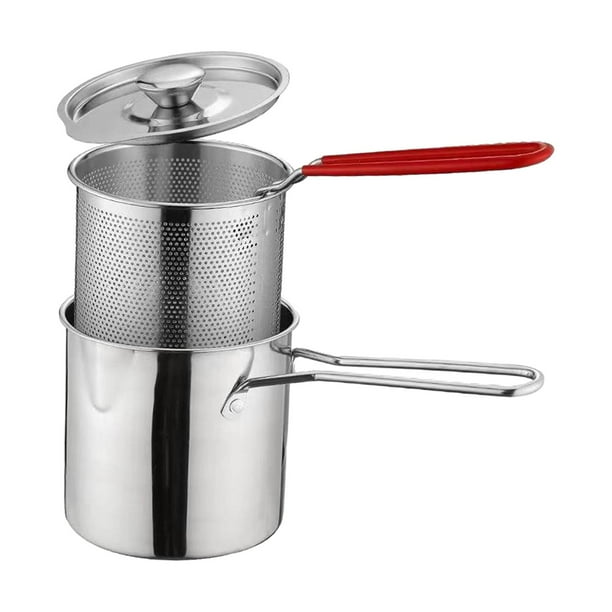 Olla para freír, herramienta de cocina, utensilios de cocina, olla para sopa, cesta para freír portátil, olla para hornear, cocina de acampada en