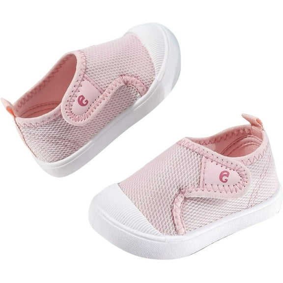 Summer kids indoor shoes with hook and loop fastener, breathable, anti-slip and soft soles