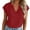 Red, variant on Womens Short Sleeve V Neck T Shirts Summer Tops Basic Tees Business Casual Blouses Trendy Fashion Tops