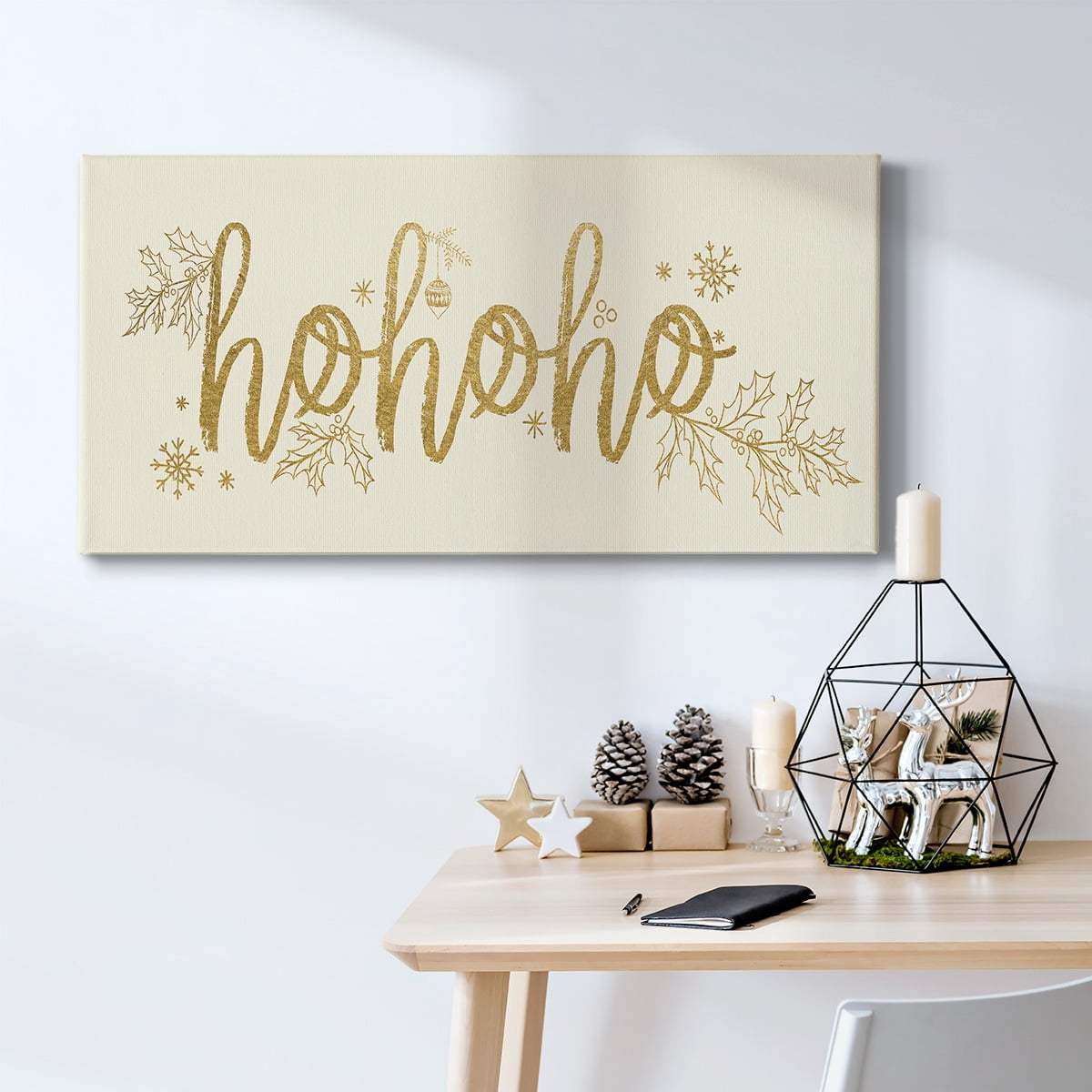 Golden HOHOHO- Gallery Wrapped Canvas