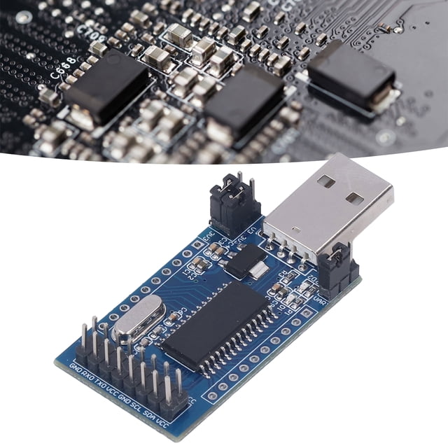 USB Port Converter Module, USB To UART IIC SPI TTL ISP EPP MEM USB Serial Port Adapter CH341A Chip 3.3V 5V with Working Status Indicator for Data Acquisition