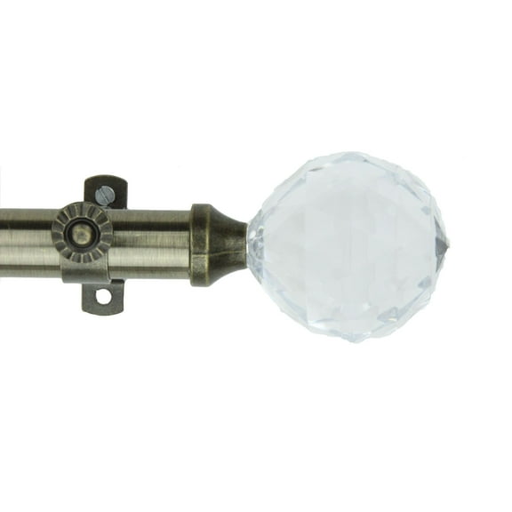 Contemporary Home Living 54" Gold and Clear Helena Contemporary Single Window Curtain Rod