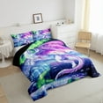 thumbnail image 3 of White Dragon Bed Comforter Set Queen Size,Ancient Wild Animal Super Soft Microfiber Bedding Set for Adults Men,Snow Moutain Aurora Decorative Comforter Set,3 Pcs, 3 of 6