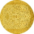 thumbnail image 1 of Ahgly Company Indoor Round Persian Yellow Traditional Area Rugs, 4' Round, 1 of 4