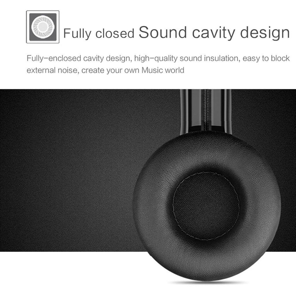 Wireless Bluetooth Headphones Over Ear 65H Playtime HiFi Stereo Headset with Microphone and 6EQ Modes Foldable Bluetooth V5.3 Headphones for Travel Smartphone Computer Laptop(Black)