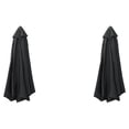thumbnail image 1 of Cubierta de toldo Bewildely Sombrilla de jardín 2 metros 6 Rib Negro 2Conjunto, 1 of 1