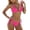 Hot Pink, variant on Bandeau Bandage Bikini Push Up Brazilian Swimwear, Women Two Piece Swimsuit Sexy Halter String Triangle Bikini Sets Beachwear