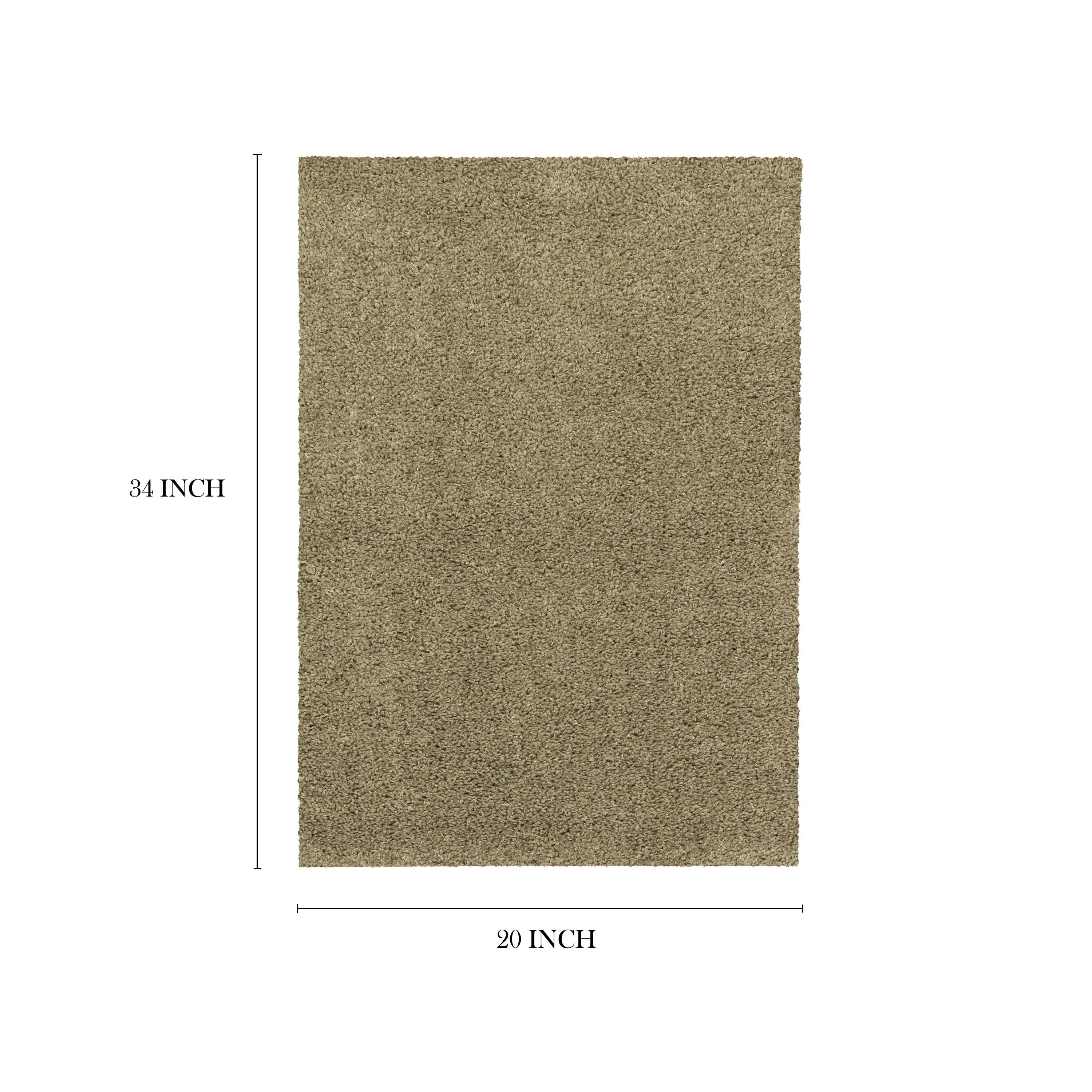 (2 pack) Mainstays Traditional Mushroom Tan Shag Indoor Accent Rug, 1'8" x 2'10"