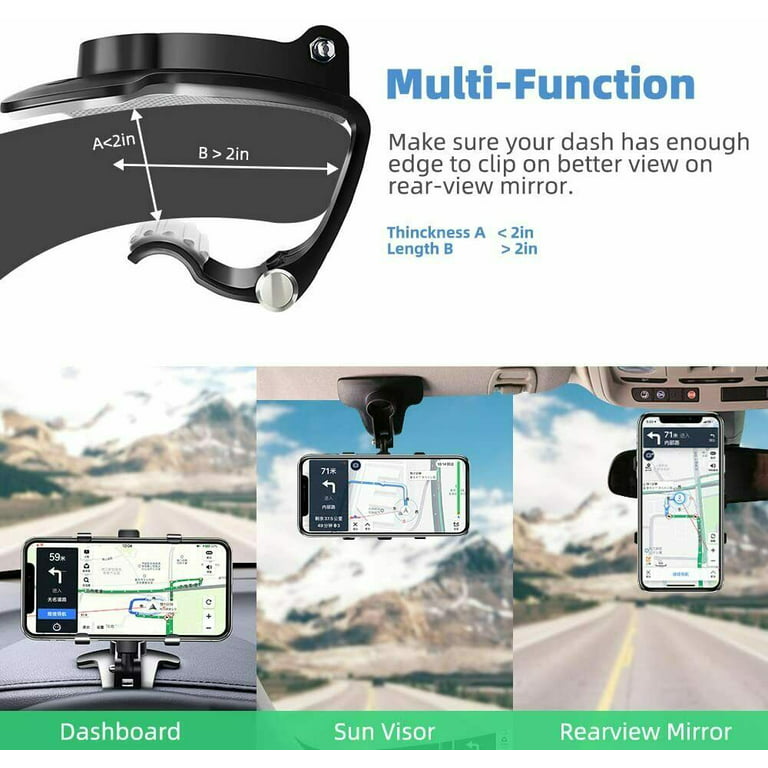 Multifunctional Portable Car Cell Phone Dashboard Sun Visor Clip