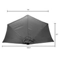 thumbnail image 3 of Jordan Manufacturing 8' Solid Red Steel Half Market Umbrella with Hand Crank Open, 3 of 7