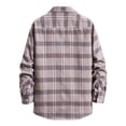 thumbnail image 2 of SWSMCLT Men's Plaid Shirts Button Down Flannel Shirt Cotton Casual Button Up Classic Soft Long Sleeve Top Casual Fashion Style18 X-Large, 2 of 4