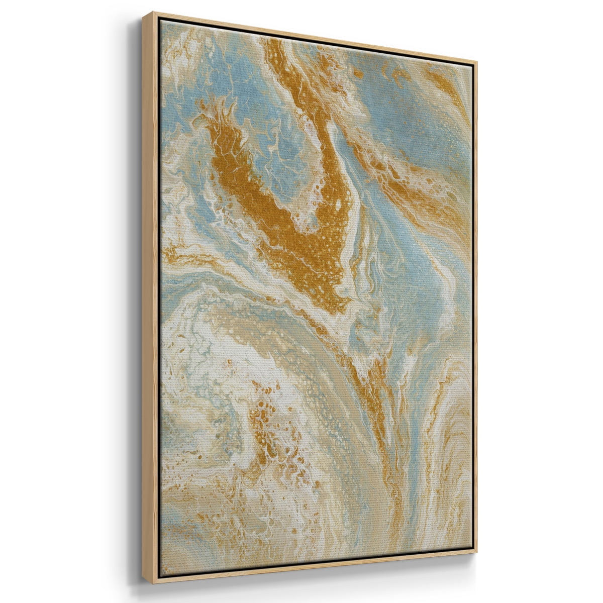 C41 Framed Premium Gallery Wrapped Canvas - Ready to Hang - 25 x 37 - Natural Wood Floating Frame
