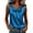 Blue, variant on Women's Satin Sleeveless Tank Top, Elegant Pearl Detail Ruched Neck Camisole, Soft Stretch Office Work Layering Cami for Women XS-2XL