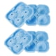 thumbnail image 1 of Bandejas de cubitos de hielo de silicona reutilizables de 4 orificios de color azul para uso en el hogar, la oficina y el bar: crea cubitos de hielo únicos, 1 of 8