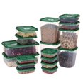 thumbnail image 2 of MesaSe 17pcs/set Refrigerator Food Container Plastic Microwave Food Storage Box Kitchen Lunch Organizer  Green, 2 of 10