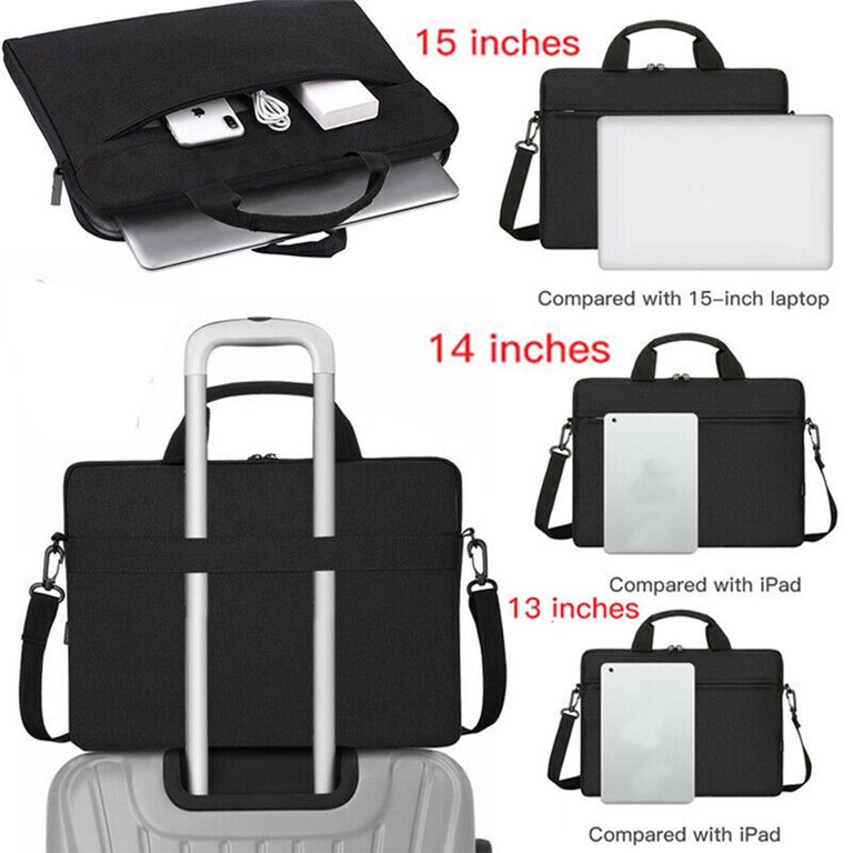  Laptop Tote Bag for Women, Large Waterproof PU Leather Work  Briefcase with USB Charging Port Casual Computer Shoulder Bag Messenger  fits 15.6 Inch, Business Handbag Satchel Purse 2pcs Set, Black 