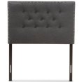 thumbnail image 3 of Baxton Studio Windsor Tufted Twin Panel Headboard in Dark Gray, 3 of 6