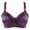 Purple, variant on Best Bras for Women Fashion Printed Bra Wire Free Underwear One-Piece Bra Everyday Underwear Polyester Push Up Bras for Women