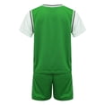 thumbnail image 2 of Kaerm Kids Basketball Uniform Team Practice Jersey Boys Athletic Tank Tops Number Vest and Mesh Green 120, 2 of 7