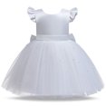 thumbnail image 3 of V-Back Satin Flower Girl Dress Toddler Communion Gown Formal Dresses, 3 of 6